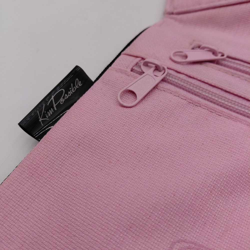 Vtg KIM POSSIBLE Pink Messenger Shoulder Crossbody Stripe Strap Y2K Cartoon RARE - Picture 4 of 10